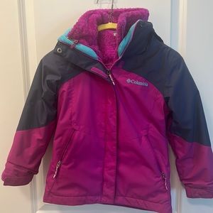Girls Columbia Interchangeable Winter Jacket Size XS (6/6x) EUC